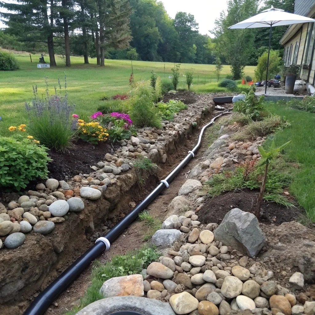 Completed garden drainage project